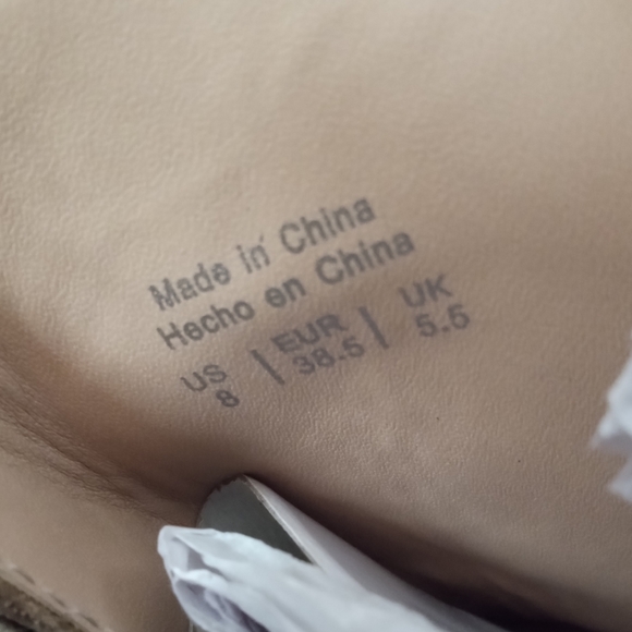 ⭐🆕 Leather ALDO tan beige leather combat boots - Picture 10 of 11